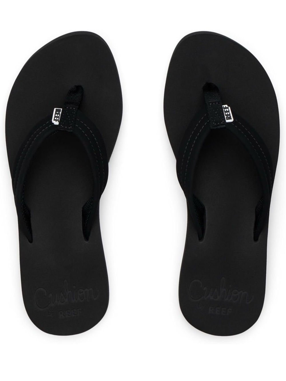NWT Reef Black Minimalist Flip Flop Sandals